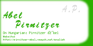 abel pirnitzer business card